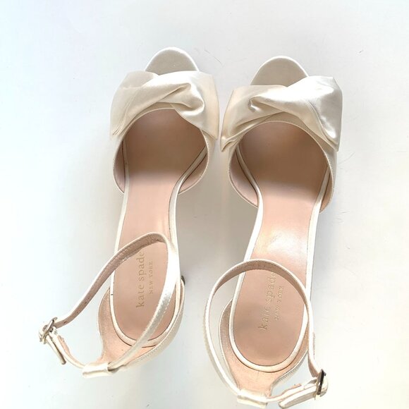 kate spade new york Women\'s \"Bridal Satin\" Ivory Evening Dress Heels Size: 11B kate spade new york Women\'s \"Bridal Satin\" Ivory Evening Dress Heels Size: 11B